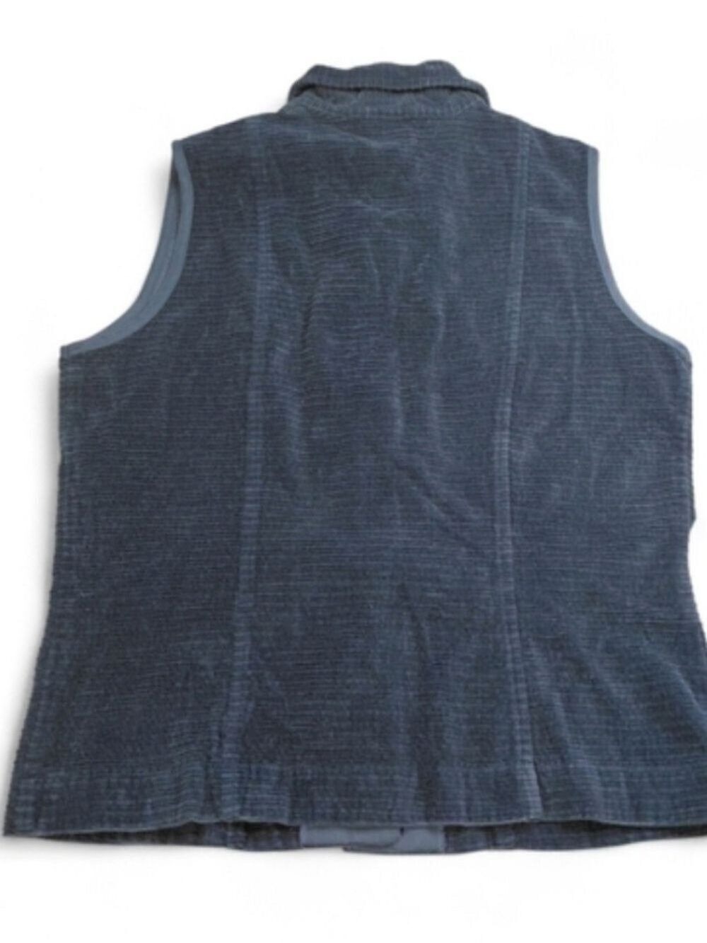 Eagle River Traders Blue Corduroy Vest Button Front Women’s Size 10 Boho Western - Picture 3 of 5